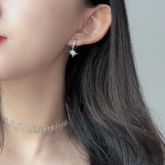 Last one Moon Star Huggie Earrings - Picture 6 of 8